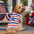thumbnail image 5 of Yhmxh American Flag Striped Star Dog Vest, Breathable Mesh Sleeveless Pet T-Shirt, Patriotic USA Themed Puppy Clothes for Independence Day, Summer Daily Walking and Holiday Party Dress Up, 5 of 7