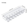 thumbnail image 1 of Mutiple Grids Egg Storage Box with Lid & Enlarge Widen Handle Reusable Transparent Stackable Refrigerator Storage Box New - 12 Grids, 1 of 2
