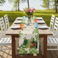 thumbnail image 4 of Table Runners 90 Inches Long Dress Scarves, St. Patrick's Day Farmhouse Coffee/Dining/Kitchen Table Runner for Living Room, Lucky Shamrocks Boots Green Leaves Retro 13x90 Inch, 4 of 9