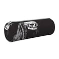 thumbnail image 1 of Disketp Gothic Skull Drape Estuche Organizador de Lápices de Cuero, Estuche de Oficina con Cremallera para Bolígrafo y Lápiz, 1 of 6