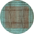 thumbnail image 1 of Ahgly Company Indoor Round Persian Light Blue Traditional Area Rugs, 7' Round, 1 of 4