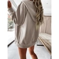thumbnail image 4 of Women Casual Full Zip Up Plush Hoodie Solid Sweatshirt Long Sleeve Jacket with Pockets, 4 of 5