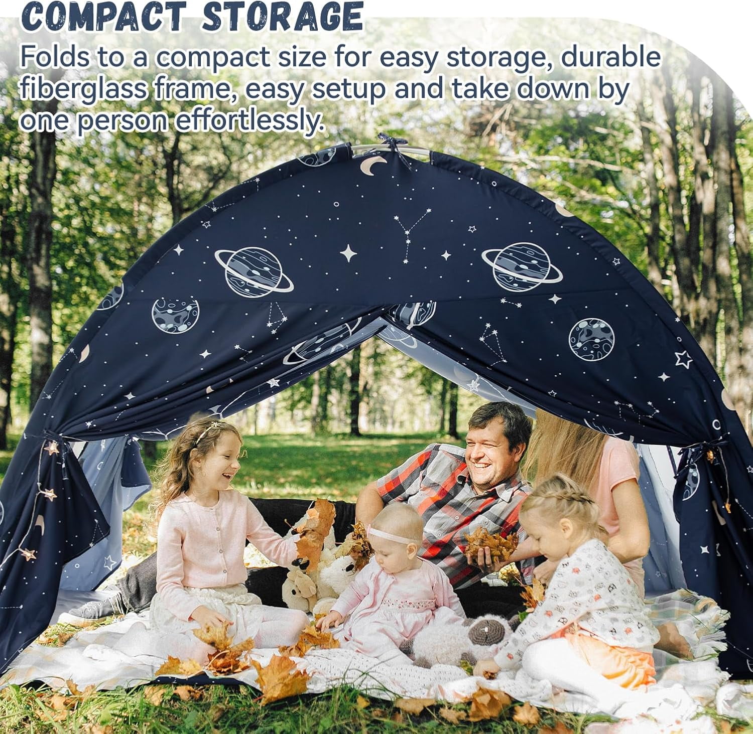 Twin Bed Tent Canopy, Galaxy Dome Space Bed Canopy for Kids, Toddler Top Bunk Canopy Tent Blackout, Twin Floor Bed Sleep Tents Indoor for Boys Birthday Toy House Gift