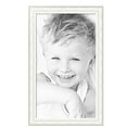 thumbnail image 2 of ArtToFrames 22" x 38" Majestic White Picture Frame, 22x38 inch Silver Wood Poster Frame (WOM-5198),  Pack, 2 of 7