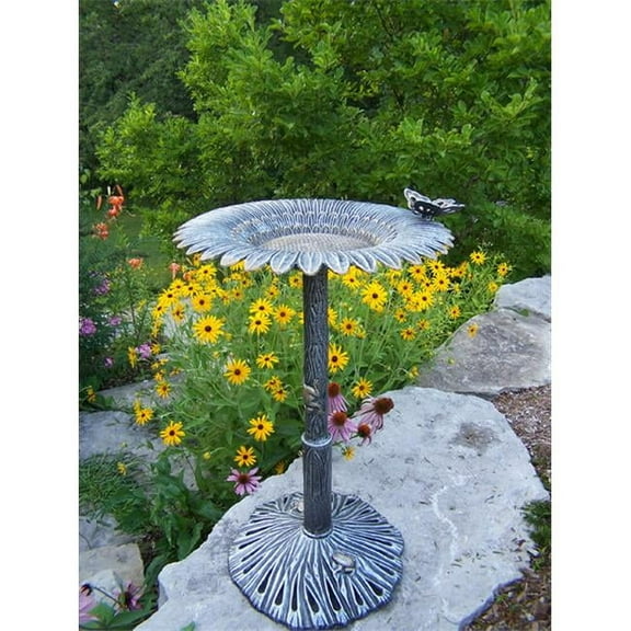 Oakland Living Corporation 5157-AP Sunflower Butterfly Bird Bath