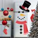 thumbnail image 5 of Pegatinas decorativas navideñas para fiestas navideñas, imanes para nevera, calcomanías decorativas de pared con diseño de muñeco de nieve navideño., 5 of 7