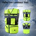 thumbnail image 3 of Reflective Vest, Mesh Reflective Waistcoat L Size Dual Pocket  for Cyclists, 3 of 8
