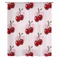 thumbnail image 2 of Pink Cherry Sheer Curtains 63 Inches Long, Farmhouse Watercolor Cherries Fruits Light Filering Curtains, Breathable Simi Curtain Privacy Drapes for Living Room Bedroom Lightweight Window Treatment, 2 of 9