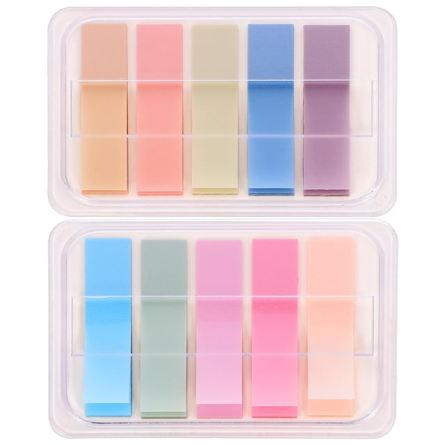 SHISUYAN 4 Boxes of Sentence Bookmarks Sticky Index Tabs Portable Reading Colored Tabs Reading Highlight Strips