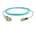 thumbnail image 2 of C2G 5m LC-SC 10Gb 50/125 Duplex Multimode OM3 Fiber Cable - Aqua - 16ft - patch cable - 16.4 ft - aqua, 2 of 4