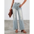 thumbnail image 3 of EMMIOL Women's Baggy Boyfriend Jeans Mid-Low Waist Vintage Wide Leg Denim Streetwear Pants, 3 of 8