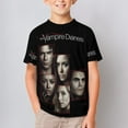 thumbnail image 2 of Vampire Diaries Kid Shirts Unisex Casual Tops 3D Print Graphic Tees Short Sleeve T Shirts for Boys Girls 150CM, 2 of 8