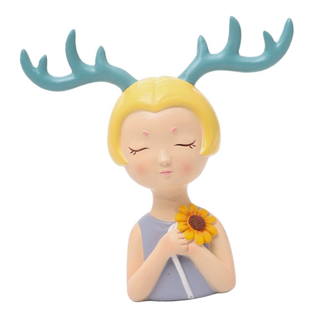 ARTESANÍa de RESINA ANTLERS ESTATUILLA ESCULTURA ORNAMENTOS JOYAS PORTA DECORACIONES Verde Macarena Adorno de mesa de astas