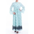 thumbnail image 1 of Women's Long Dress AQUA PRINTED, 1 of 3