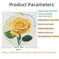 thumbnail image 2 of A Yellow Rose Easy Stamped Cross Stitch Kits for Beginners with Hoop Simple Patterns 11CT Counted Embroidery Needlepoint Crafts Arts for DIY Enthusiasts and Home Decor 26x26cm(6), 2 of 8