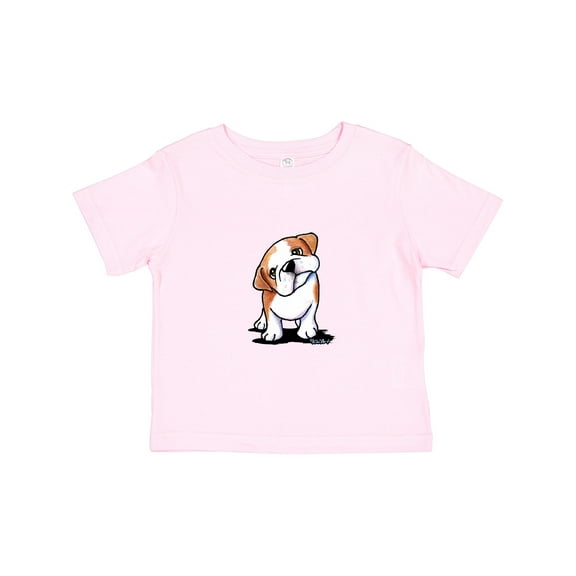 Inktastic Kiniart Bulldog Puppy Boys or Girls Toddler T-Shirt