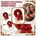 thumbnail image 3 of Fournitures de Fête Rouges, Bougie Festive, Bougie Pailletée Rouge, Bougie Chiffre à Nœud Rouge, Bougie d'Anniversaire pour Gâteau, Bougies Chiffres à Nœud Rouges, Décoration de Dessus de Gâteau pour Fête d'Anniversaire, Nœud E Numéro 9, 3 of 5