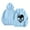 1-Sky Blue, variant on Women's Halloween Hooded Sweatshirts Skull Graphic Long Sleeve Drawstring Pullover Tops Skeleton Print Hoodie Shirts