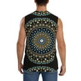 thumbnail image 4 of Bingfone Dot Mandala Pattern Men's Tank Tops Workout Sleeveless Tee Shirts Running Beach Tanks for Men-3X-Large, 4 of 8