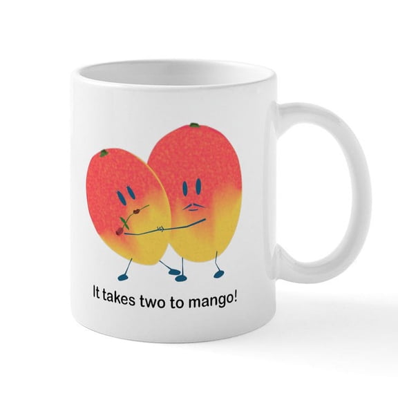 CafePress - Two To Mango Coffee Mug - 11 oz Ceramic Mug - Novelty Coffee Tea Cup