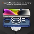 thumbnail image 3 of Allytechgroup Carbon Fiber Case for iPhone 15, Slim Lightweight Magnetic Back Cover Support Wireless Charging Non-Slip Shockproof Anti-Scratch for iPhone 15 Women Men, Blue, 3 of 9