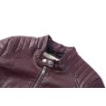 thumbnail image 6 of Genuine Leather Jacket for Women Water Resistant Warm Motorbike Riding Coat, 6 of 6