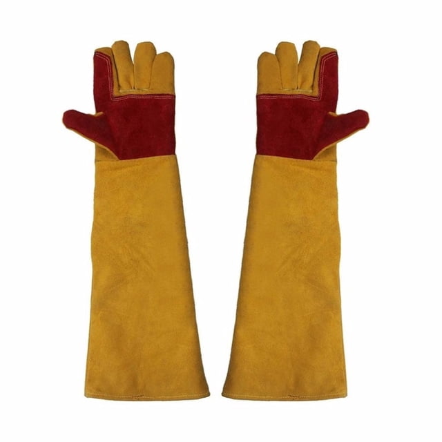 Gants de Travail 60cm Allongeant Résistant à l'Usure Soudure Électrique Sécurité Gants de Protection Industriels, Grand Utilisation