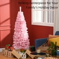 thumbnail image 4 of HOMCOM 5FT Artificial Christmas Tree with Automatic Open for Home Pink, 4 of 10