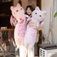 thumbnail image 2 of Almohadas suaves y grandes para abrazar, juguetes de peluche de gato con forma de flor de cerezo, gatito con alas de murciélago, almohadas enormes para dormir, regalo para niñas y niños, 2 of 5