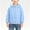 Light Blue, variant on Boys Solid Hooded Jacket Kids Lightweight Windproof Casual Coat with Pockets School Spring Autumn Daily Outerwear Light Blue 6-7 Years