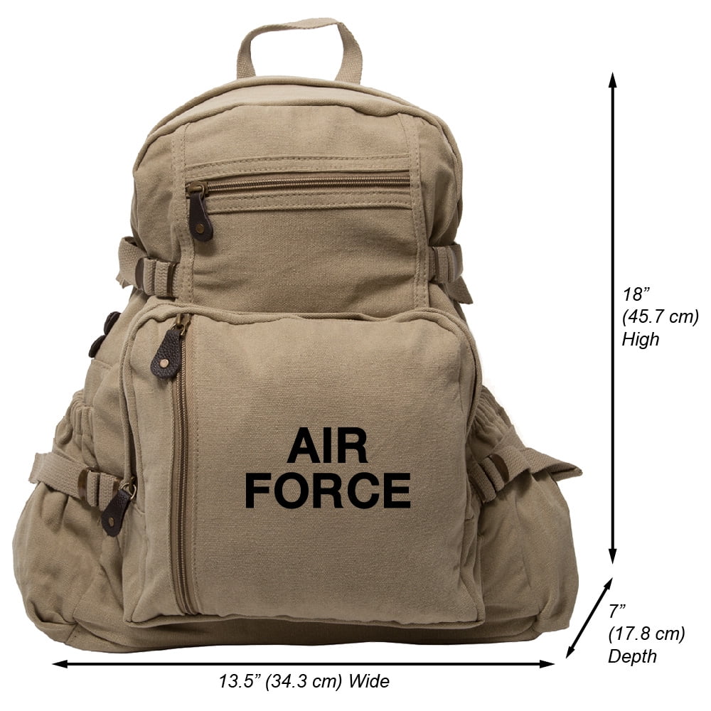 Army Force Gear Air Force USAF Text Army Sport Heavyweight Canvas