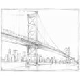 thumbnail image 2 of Harper, Ethan 32x26 Gold Ornate Wood Framed with Double Matting Museum Art Print Titled - Suspension Bridge Study III, 2 of 4