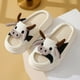 thumbnail image 4 of Pantuflas universales de algodón y lino con dibujos de vaca para todas las estaciones, pantuflas de mujer para interior y exterior, 4 of 5