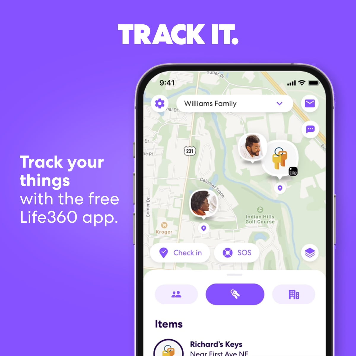 Life360 Tile Mate Bluetooth Tracker, Keys Finder and Item Locator for Keys, Bags and More. Phone Finder. Both iOS and Android Compatible. 1-Pack (Black)