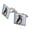 Silver, variant on Lab Labrador Puppy Dog in Beach Lounger Chair Square Cufflink Set - Silver or Gold