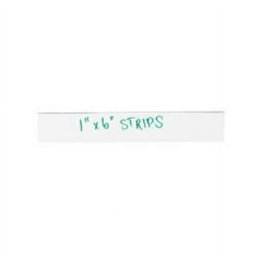 Partners Brand White Warehouse Labels, LH173, Magnetic Strips 1" x 6", Case of 25