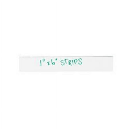 UPC: 0848109000862 | Partners Brand White Warehouse Labels LH173 Magnetic Strips 1 x 6 Case of 25