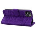 thumbnail image 5 of Feishell Flip Wallet Case for iPhone 16 with Wrist Strap,Shockproof Embossed Pattern PU Leather Magnetic Clasp Folio Protective Phone Cover with Kickstand & Card Slots,Purple, 5 of 9