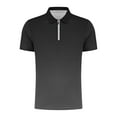 thumbnail image 4 of VgaVtl Polo Short Sleeve Shirts for Men Lapel Shirts for Men Gradient Print Front Zip-Up Pull-On Relaxed Fit Casual Shirts,Gray XXL, 4 of 5