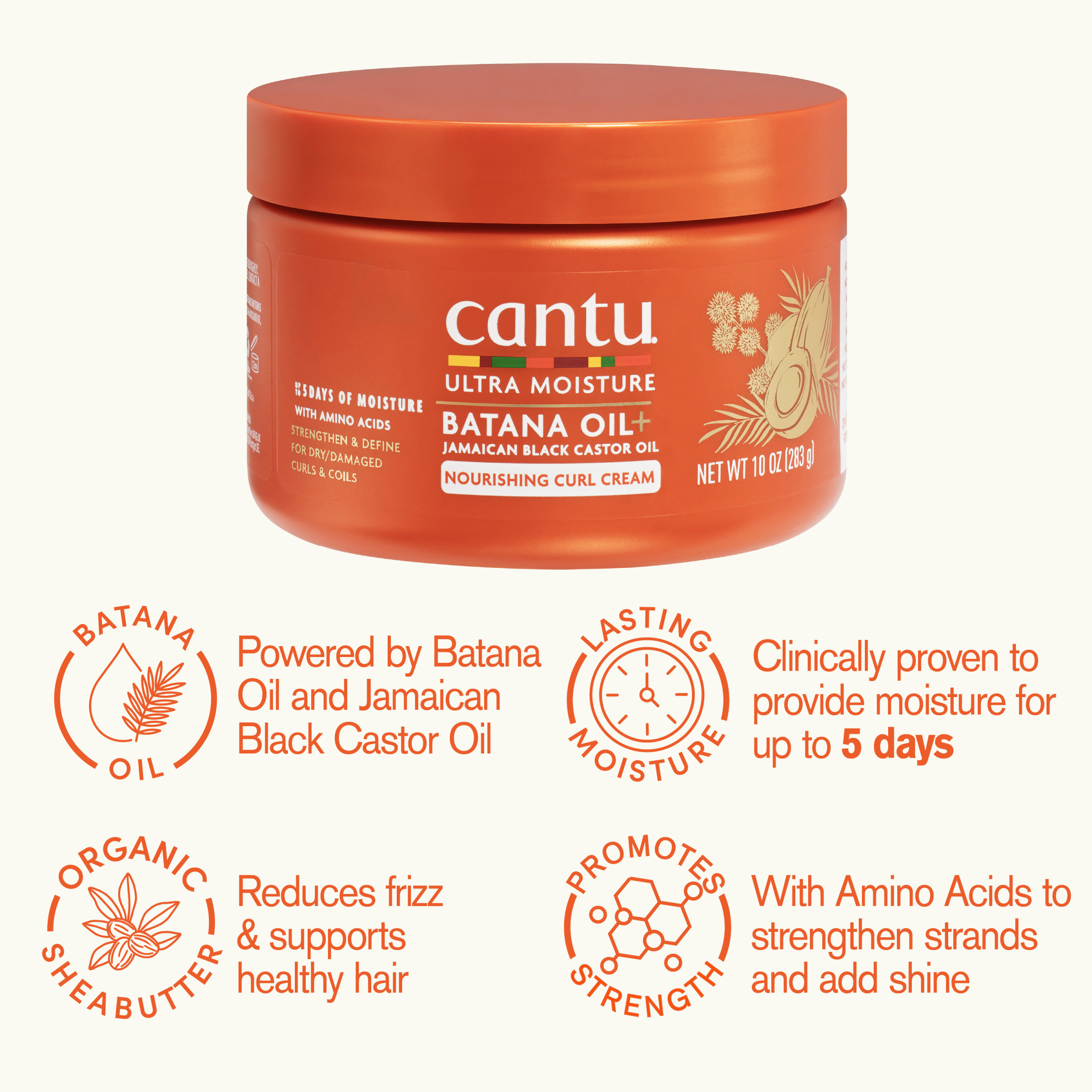Cantu Ultra Moisture Curling Cream with Batana Oil, 10 oz photo 2