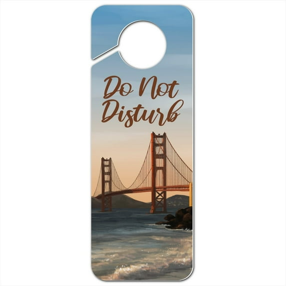 Golden Gate Bridge San Francisco Plastic Door Knob Hanger Sign