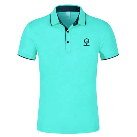 19th Hole Men's Dry-Fit Golf Polo - Seafoam Blue Green