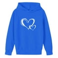 thumbnail image 2 of Eltusu Boys Valentines Hoodies, Casual Long Sleeve Loose Fit Heart Graphic Pullover Sweatshirts Blue Size 3-14 T, 2 of 3