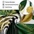 thumbnail image 2 of Zrodlmo Boho Shower Curtain with Hooks, Modern Waterproof Fabric Bathroom Curtain, 72" x 72", Green Gold, 2 of 8