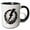 Black/White, variant on 3drose, Black and White Drawing of a Lightning Bolt, 15oz Two-tone Yellow Mug