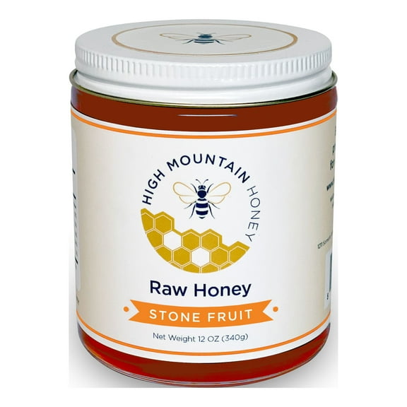 High Mountain Honey Premium Raw Honey (Stone Fruit, 12 oz.)