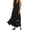 Black, variant on Womens Ankle Length Dress Floral Sleeveless V Neck Casual Pockets Summer Beach Black L