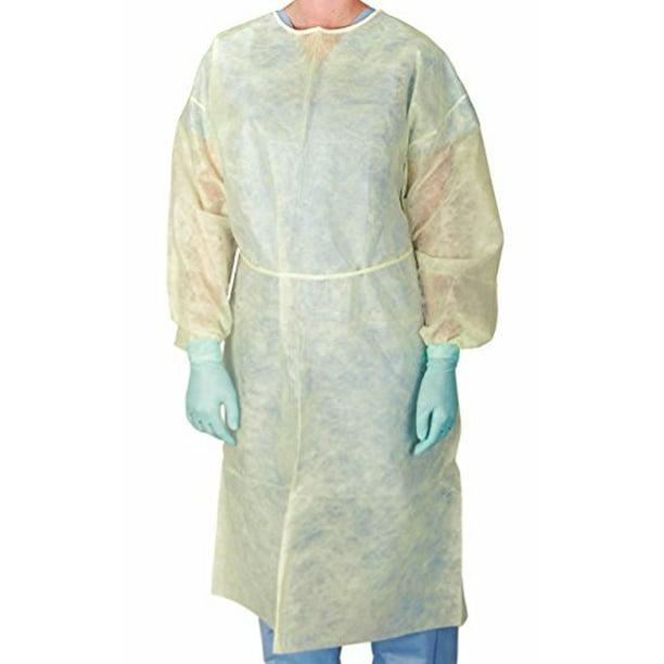 Disposable Lightweight Isolation Gown - Yellow - Pack of 50 - Walmart