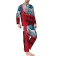 thumbnail image 2 of Naloa Stylish Polar Bear Sunglasses Men’s Pajamas Set - Long Sleeve Button Down Sleep Shirt and Pajama Bottoms Sleepwear Set-XX-Large, 2 of 7