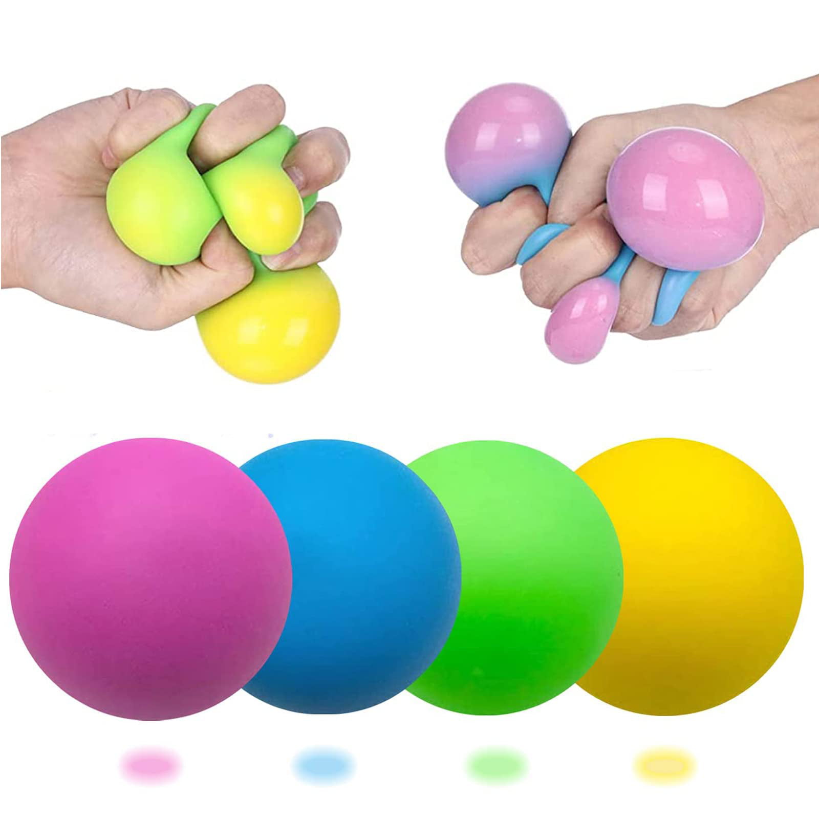 Stress Relief Ball Color Changing Sensory Fidget Toys Squeeze Balls Kids Adults 